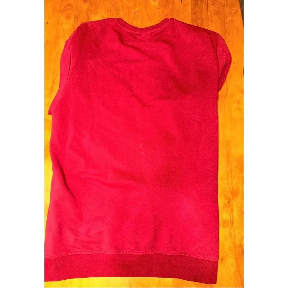 Adidas Neo Sweatshirt Mens XL Red Maroon Chest Logo‎ Pullover Sports